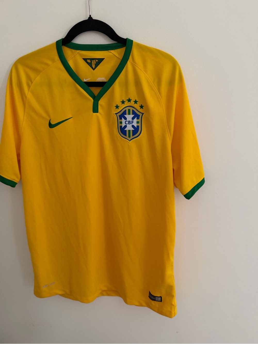 Nike Men's Yellow and Green Jersey